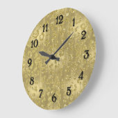 Gouden Glitter Luipaardprint Grote Klok (Hoek)