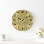 Gouden Glitter Luipaardprint Grote Klok (Huis)