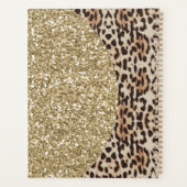 Gouden Glitter Luipaardprint Planner (Achterkant)