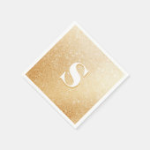 Gouden Glitter Luxe Persoonlijke Monogram Servette Servet (Hoek)