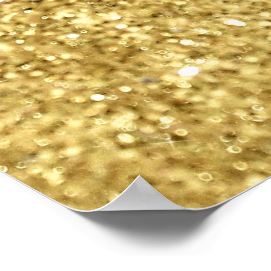 Gouden glitter, luxe, sprankelende achtergrond. poster (Hoek)