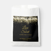 Gouden Glitter Luxe Zwart Bruiloft Favor Tassen Bedankzakje (Voorkant)