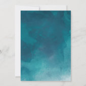 Gouden Glitter Maan Blauw Groene Ruimte Islamitisc Kaart (Achterkant)