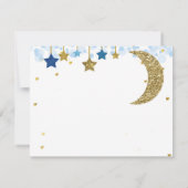 Gouden glitter maan Modern Dank u kaart. Bedankkaart (Achterkant)