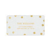 Gouden Glitter Mailing Labels (Voorkant)