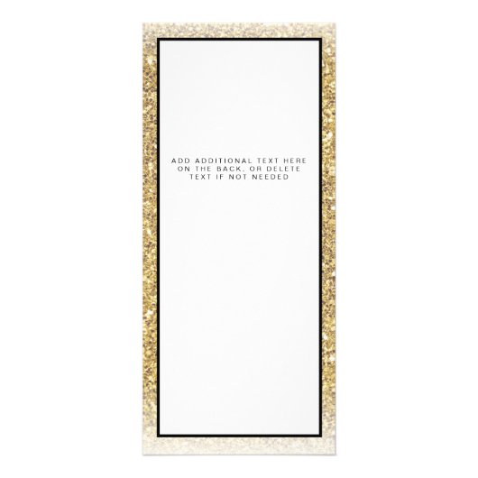 Gouden Glitter Make-up Artiest Haar Salon Rack Kaa Reclamekaart (Achterkant)