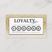 Gouden Glitter Make-up Artiest Kapperszaak Spaarka Visitekaartje (Achterkant)