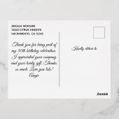 Gouden Glitter Marine 50e verjaardag dank u Folie Uitnodiging Briefkaart (Achterkant)