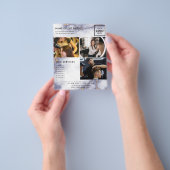 Gouden Glitter Marmer Minimalistische Marketing Fl Flyer (Hand)