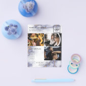 Gouden Glitter Marmer Minimalistische Marketing Fl Flyer (Enkel)