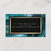 Gouden Glitter Meisje Emerald Groen Visitekaartje (Achterkant)