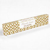 Gouden glitter met monogram naambordje