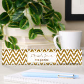 Gouden glitter met monogram naambordje
