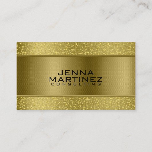 Gouden Glitter & Metallic Silver Mash Consulting Visitekaartje (Voorkant)