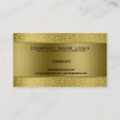Gouden Glitter & Metallic Silver Mash Consulting Visitekaartje (Achterkant)