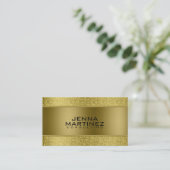 Gouden Glitter & Metallic Silver Mash Consulting Visitekaartje (Staand voorkant)