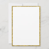 Gouden Glitter Microfoon Muzieknoten Karaoke Party Kaart (Achterkant)