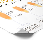 Gouden Glitter Mimosa Bar Bruidsbrunch Bord Poster (Hoek)