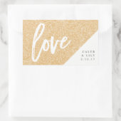 Gouden Glitter Mini Champagne, Mini Wijn, Label (Tas)
