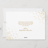Gouden Glitter Modern 3 Multi Photo Christmas Feestdagenkaart (Achterkant)