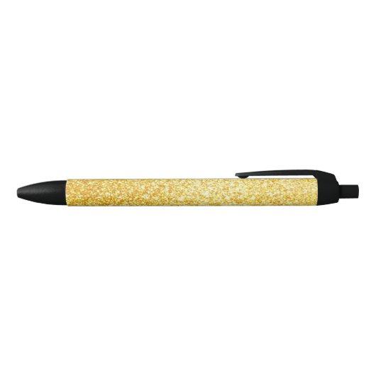 Gouden Glitter Modern Elegant Glanzende Sjabloon Z Zwarte Inkt Pen (Bovenkant)