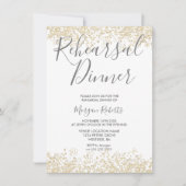 Gouden Glitter Modern Oefenavond Eetgelegenheid Ui Kaart (Voorkant)