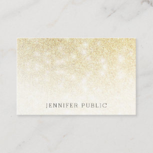 Gouden Glitter Modern Professionele Template Elega Visitekaartje