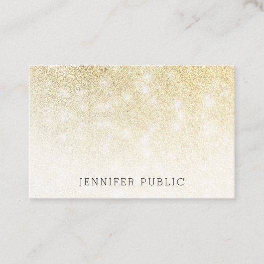 Gouden Glitter Modern Professionele Template Elega Visitekaartje (Voorkant)