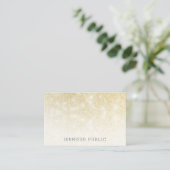 Gouden Glitter Modern Professionele Template Elega Visitekaartje (Staand voorkant)