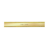 Gouden Glitter Moderne Calligrafie Script Tekst Gl Uitnodigingen Wikkel (Vlak)
