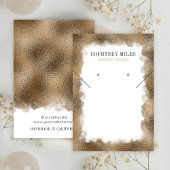 Gouden Glitter Moderne Lux Oorbellen Sieraden Disp Visitekaartje