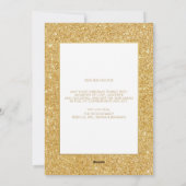 Gouden Glitter Moderne Typografie Kerstfoto Feestdagenkaart (Achterkant)