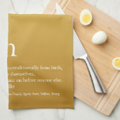 Gouden Glitter Moeder Definitie Citaat Theedoek (Quarter Fold)