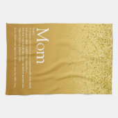 Gouden Glitter Moeder Definitie Citaat Theedoek (Horizontaal)