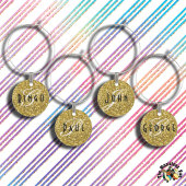 Gouden glitter monogram confetti