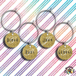 Gouden glitter monogram confetti