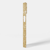 Gouden Glitter Monogram Eerste Letter Naam Case-Mate iPhone Case (Achterkant / Rechts)