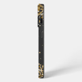 Gouden Glitter Monogram iPhone Hoesje (Linkerkant)