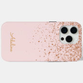 Gouden Glitter Monogram Naam Case-Mate iPhone Case (Achterkant (horizontaal))