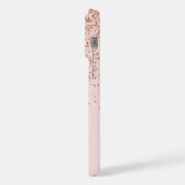 Gouden Glitter Monogram Naam iPhone Hoesje (Linkerkant)