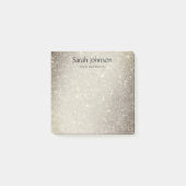 Gouden Glitter Monogram Naam Op Maat Post-it® Notes (Voorkant)