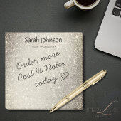 Gouden Glitter Monogram Naam Op Maat Post-it® Notes
