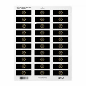 Gouden Glitter Monogram Poker Chip Casino Sigaar Etiket (Full Sheet)
