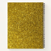 Gouden Glitter Monogram Spiral Notebook Notitieboek (Achterkant)