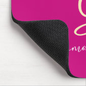 Gouden glitter & monogram witte script naam, Fuchs Muismat (Hoek)