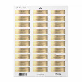 Gouden Glitter & Monogram, Zwarte Script Naam, Vs  Etiket (Full Sheet)