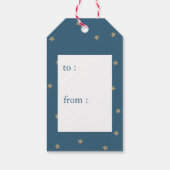 Gouden Glitter Moon Baby shower Dank u GIft Label Cadeaulabel (Achterkant)