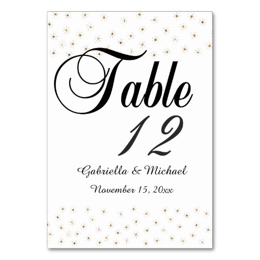 Gouden Glitter Mousserende Sterren Kaart (Voorkant)