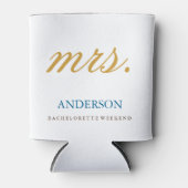 Gouden Glitter Mrs Bachelorette Blikjeskoeler (Voorkant)
