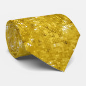 Gouden Glitter Naadloze Patroon Textuur Stropdas (Opgerold)